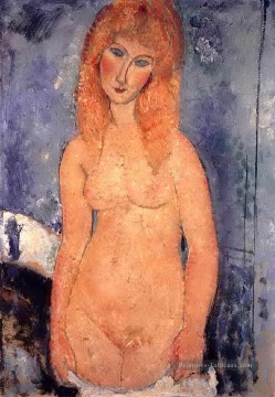 blonde nue 1917 Amedeo Modigliani Peinture à l'huile